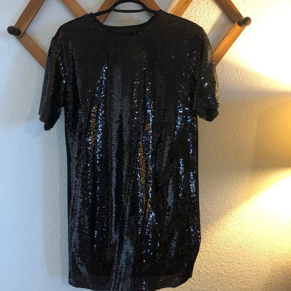 Black Sequin Dress - Medium